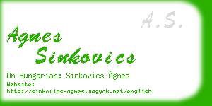 agnes sinkovics business card